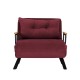 Πολυθρόνα Κρεβάτι - Sando Single - Χρώμα Maroon - 175x60x60εκ