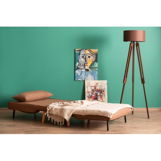 Atelier del Sofa 1-Seat Sofa-Bed Folde Single - Brown Brown