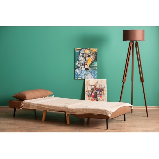 Atelier del Sofa 1-Seat Sofa-Bed Folde Single - Brown Brown