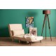 Atelier del Sofa 1-Seat Sofa-Bed Folde Single - Cream Cream