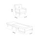 1-Seat Sofa-Bed Cosmo Single - Mustard Mustard