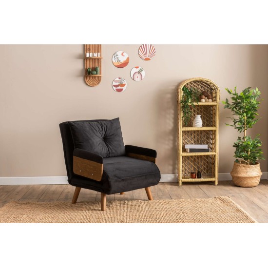 1-Seat Sofa-Bed Cosmo Single - Black Black 1-Seat Sofa-Bed Cosmo Single - Black Black