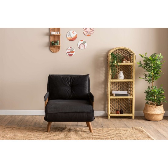 1-Seat Sofa-Bed Cosmo Single - Black Black 1-Seat Sofa-Bed Cosmo Single - Black Black