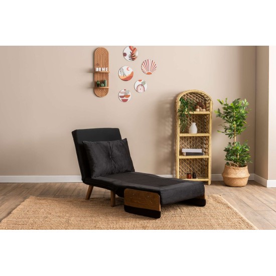 1-Seat Sofa-Bed Cosmo Single - Black Black 1-Seat Sofa-Bed Cosmo Single - Black Black