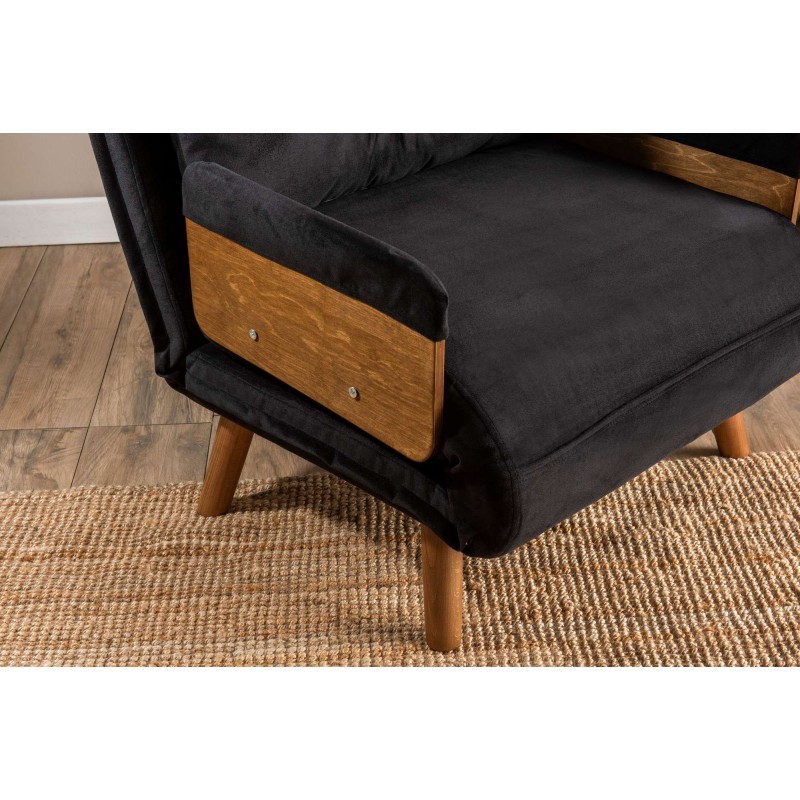 1-Seat Sofa-Bed Cosmo Single - Black Black