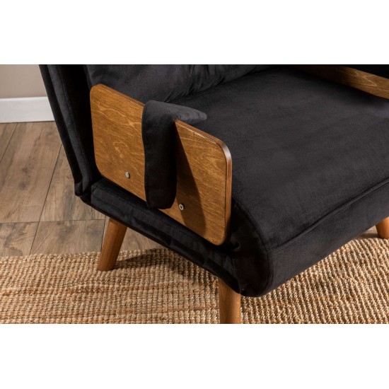 1-Seat Sofa-Bed Cosmo Single - Black Black 1-Seat Sofa-Bed Cosmo Single - Black Black