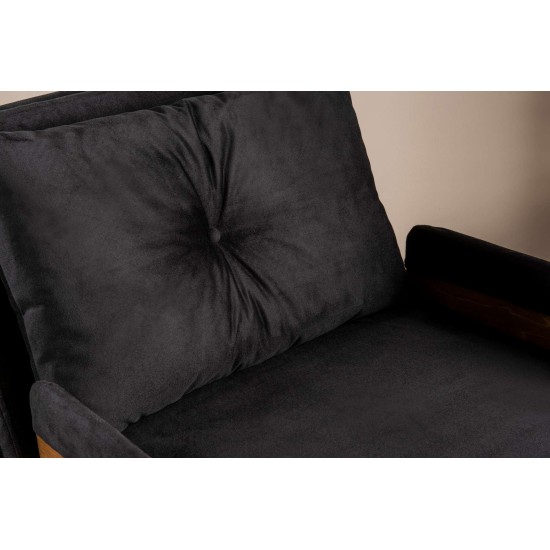 1-Seat Sofa-Bed Cosmo Single - Black Black 1-Seat Sofa-Bed Cosmo Single - Black Black