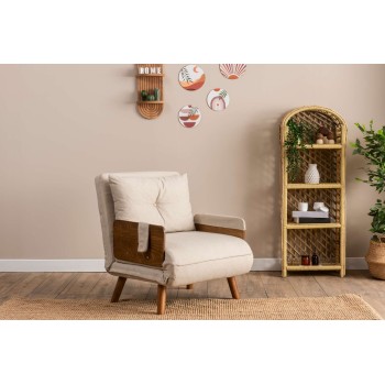 1-Seat Sofa-Bed Cosmo Single - Cream Cream