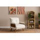 1-Seat Sofa-Bed Cosmo Single - Teddy Fabric-White White