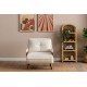 1-Seat Sofa-Bed Cosmo Single - Teddy Fabric-White White