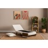 1-Seat Sofa-Bed Cosmo Single - Teddy Fabric-White White