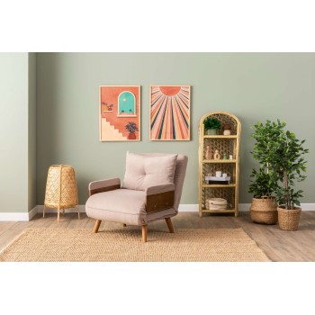 1-Seat Sofa-Bed Cosmo Single - Bohemian Mink Mink