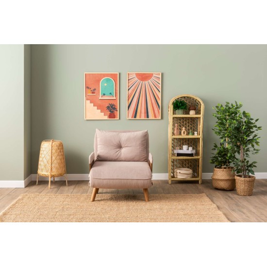 1-Seat Sofa-Bed Cosmo Single - Bohemian Mink Mink