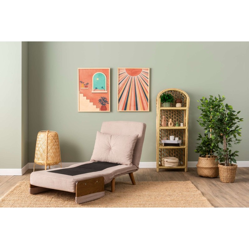 1-Seat Sofa-Bed Cosmo Single - Bohemian Mink Mink