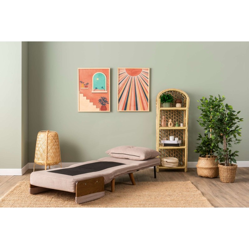 1-Seat Sofa-Bed Cosmo Single - Bohemian Mink Mink