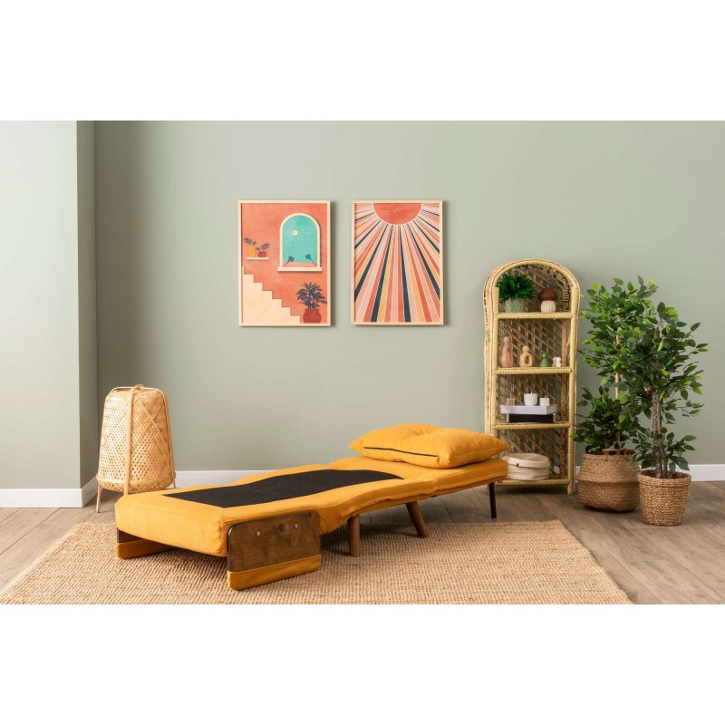 1-Seat Sofa-Bed Cosmo Single - Bohemian Mustard Mustard