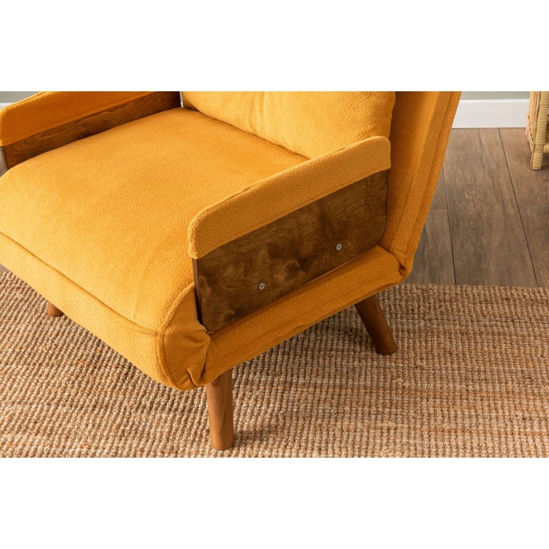 1-Seat Sofa-Bed Cosmo Single - Bohemian Mustard Mustard