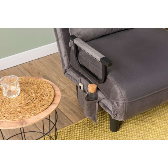 1-Seat Sofa-Bed Sento Single - Grey Grey 1-Seat Sofa-Bed Sento Single - Grey Grey