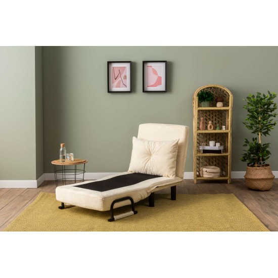 1-Seat Sofa-Bed Sento Single - Cream Cream 1-Seat Sofa-Bed Sento Single - Cream Cream