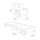 1-Seat Sofa-Bed Sento Single - Light Grey Light Grey