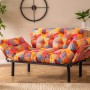 Διθέσιος Καναπές Κρεβάτι - Nitta - Patchwork Multicolor - 155x73x85εκ