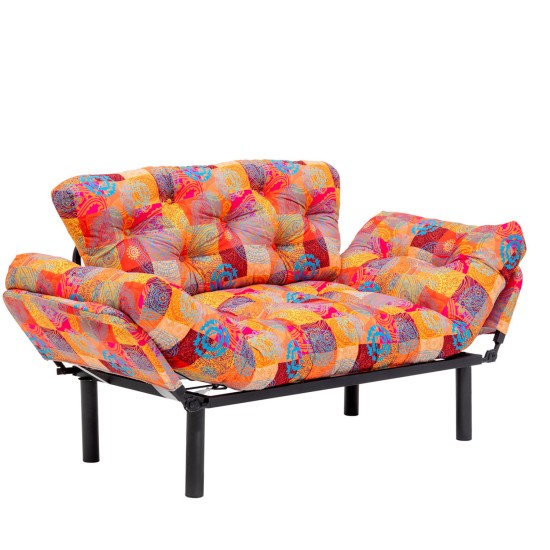 Διθέσιος Καναπές Κρεβάτι - Nitta - Patchwork Multicolor - 155x73x85εκ Διθέσιος Καναπές Κρεβάτι - Nitta - Patchwork Multicolor - 155x73x85εκ
