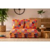 Διθέσιος Καναπές  Taida - Χρώμα Patchwork Multicolor -120x68x26εκ