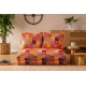 Διθέσιος Καναπές  Taida - Χρώμα Patchwork Multicolor -120x68x26εκ