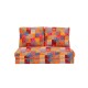 Διθέσιος Καναπές  Taida - Χρώμα Patchwork Multicolor -120x68x26εκ