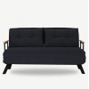 Καναπές Κρεβάτι Διθέσιος - Sando 2 - Χρώμα Μαύρο - 133x50x45εκ
