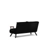 Καναπές Κρεβάτι Διθέσιος - Sando 2 - Χρώμα Μαύρο - 133x50x45εκ