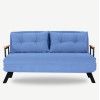 Καναπές Κρεβάτι Διθέσιος - Sando 2 - Χρώμα Μπλε - 133x50x45εκ