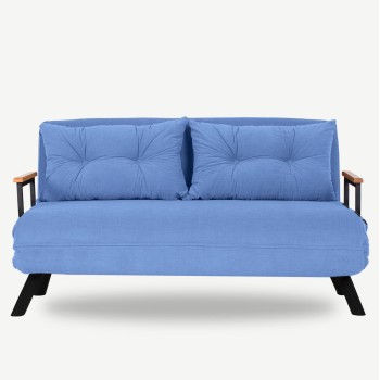 Καναπές Κρεβάτι Διθέσιος - Sando 2 - Χρώμα Μπλε - 133x50x45εκ
