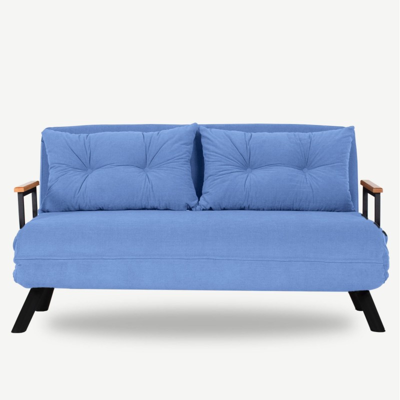 Καναπές Κρεβάτι Διθέσιος - Sando 2 - Χρώμα Μπλε - 133x50x45εκ