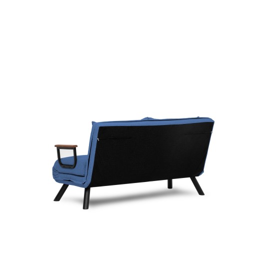 Καναπές Κρεβάτι Διθέσιος - Sando 2 - Χρώμα Μπλε - 133x50x45εκ