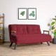 Καναπές Κρεβάτι Διθέσιος - Sando 2 - Χρώμα Maroon- 133x50x45εκ