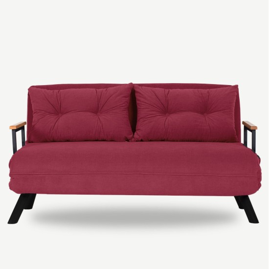 Καναπές Κρεβάτι Διθέσιος - Sando 2 - Χρώμα Maroon- 133x50x45εκ