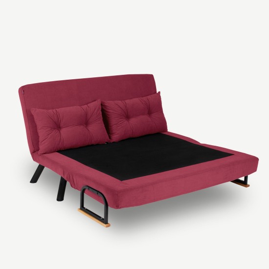 Καναπές Κρεβάτι Διθέσιος - Sando 2 - Χρώμα Maroon- 133x50x45εκ