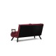 Καναπές Κρεβάτι Διθέσιος - Sando 2 - Χρώμα Maroon- 133x50x45εκ