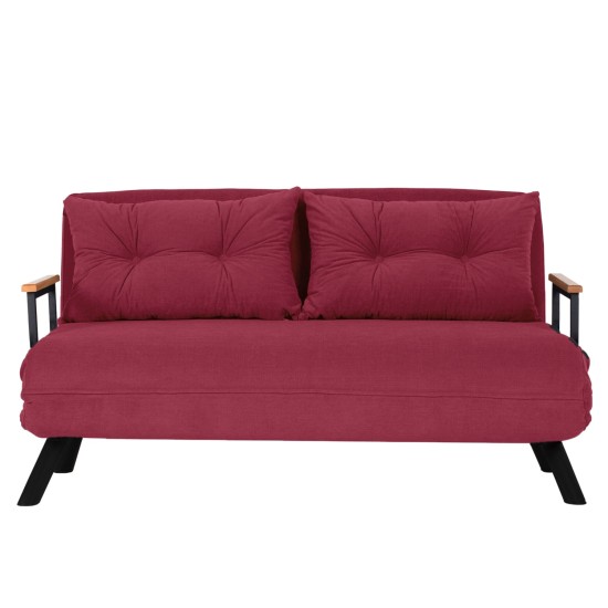 Καναπές Κρεβάτι Διθέσιος - Sando 2 - Χρώμα Maroon- 133x50x45εκ
