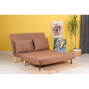 2-Seat Sofa-Bed Folde 2-Seater - Brown Brown