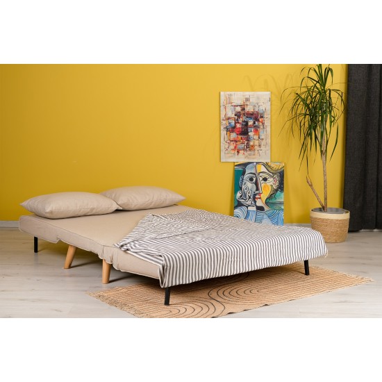 Διθέσιος Καναπές Κρεβάτι Folde - Χρώμα Cream - 120x50x40εκ