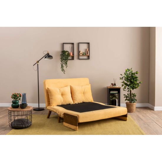2-Seat Sofa-Bed Cosmo 2-Seater - Mustard Mustard 2-Seat Sofa-Bed Cosmo 2-Seater - Mustard Mustard