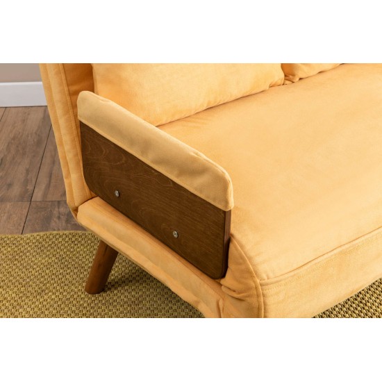 2-Seat Sofa-Bed Cosmo 2-Seater - Mustard Mustard 2-Seat Sofa-Bed Cosmo 2-Seater - Mustard Mustard