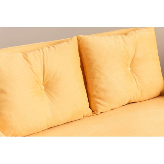 2-Seat Sofa-Bed Cosmo 2-Seater - Mustard Mustard 2-Seat Sofa-Bed Cosmo 2-Seater - Mustard Mustard