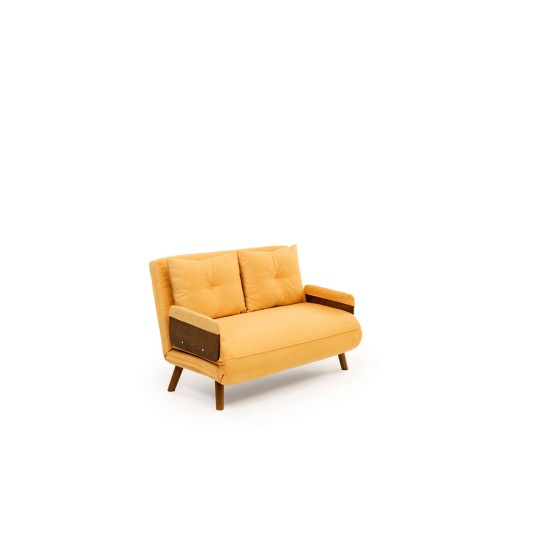 2-Seat Sofa-Bed Cosmo 2-Seater - Mustard Mustard 2-Seat Sofa-Bed Cosmo 2-Seater - Mustard Mustard