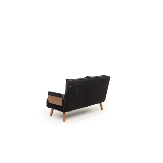 2-Seat Sofa-Bed Cosmo 2-Seater - Black Black 2-Seat Sofa-Bed Cosmo 2-Seater - Black Black