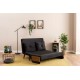 2-Seat Sofa-Bed Cosmo 2-Seater - Black Black 2-Seat Sofa-Bed Cosmo 2-Seater - Black Black