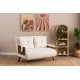 2-Seat Sofa-Bed Cosmo 2-Seater - Teddy White White 2-Seat Sofa-Bed Cosmo 2-Seater - Teddy White White