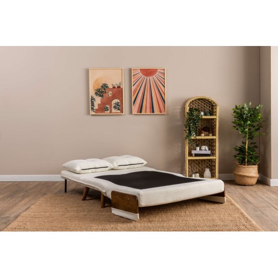 2-Seat Sofa-Bed Cosmo 2-Seater - Teddy White White 2-Seat Sofa-Bed Cosmo 2-Seater - Teddy White White